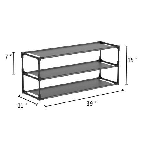 Rebrilliant 30 Pairs Black Shoe Rack & Reviews Wayfair